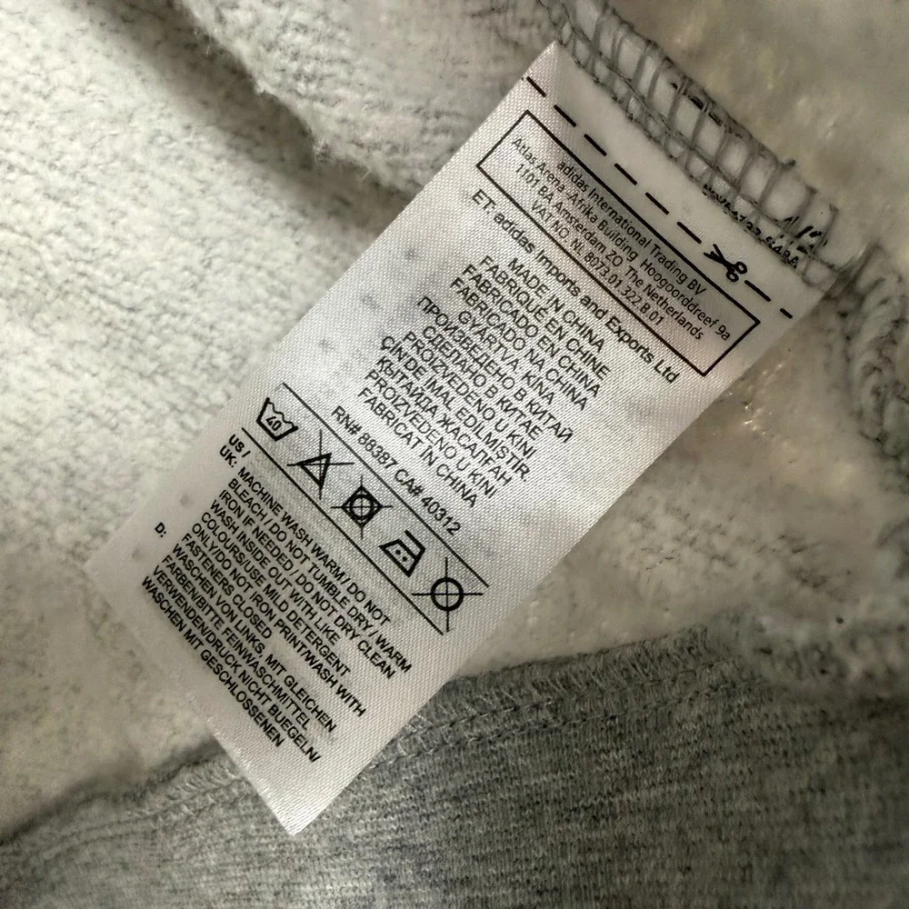 Adidas Mens Essentials 3-Stripes Full Zip Hoodie‎ Grey XL